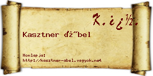 Kasztner Ábel névjegykártya